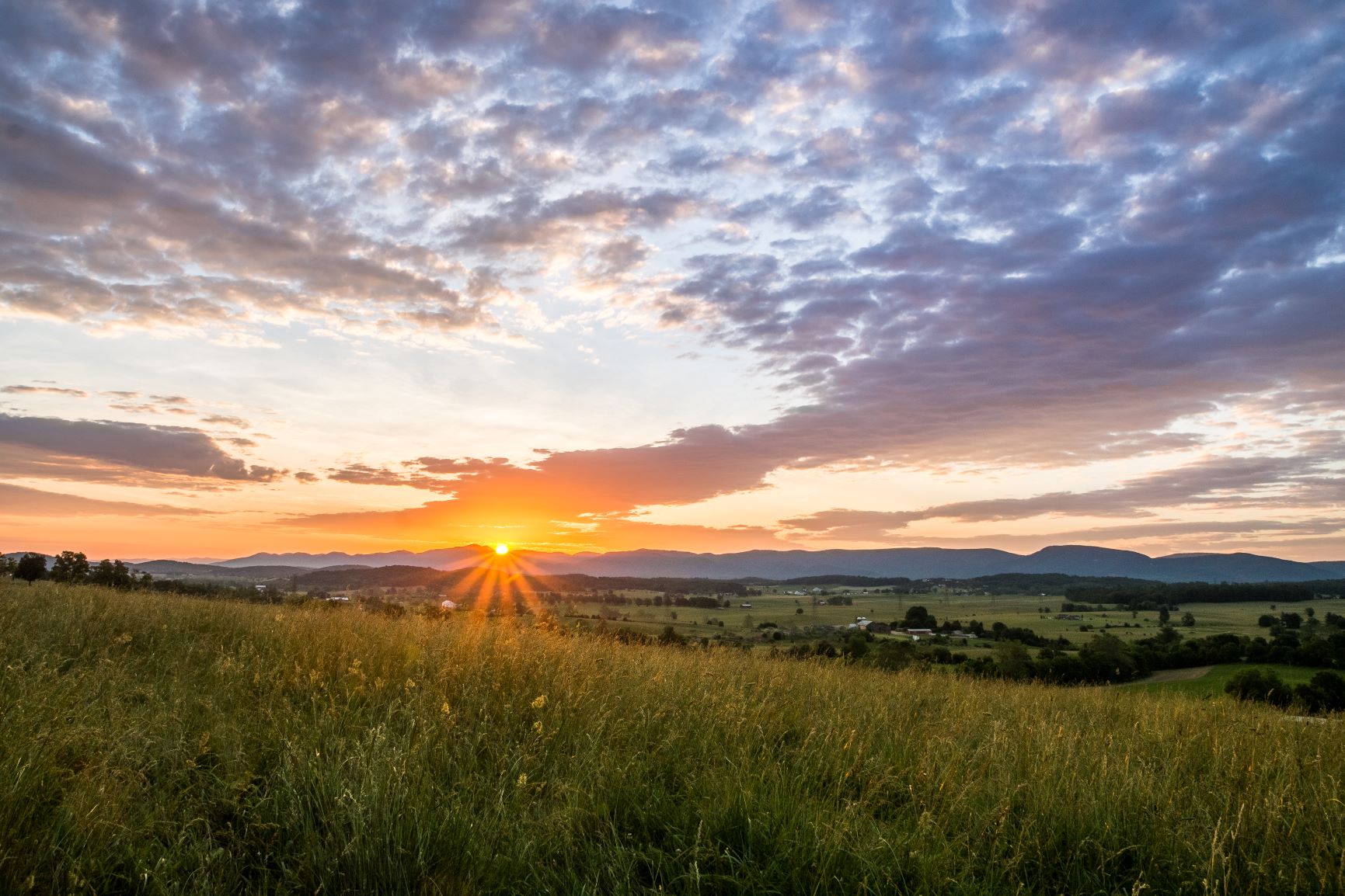 sunrise over Augusta County VA