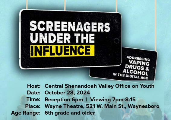 Office on Youth brings Screenagers Project to Middle Schools, Community Screening of Screenagers Under the Influence